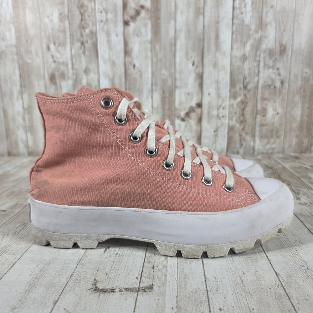 Converse Chuck Taylor All Star Lugged High Top Pink‎ Platform Sneakers 571726C 9